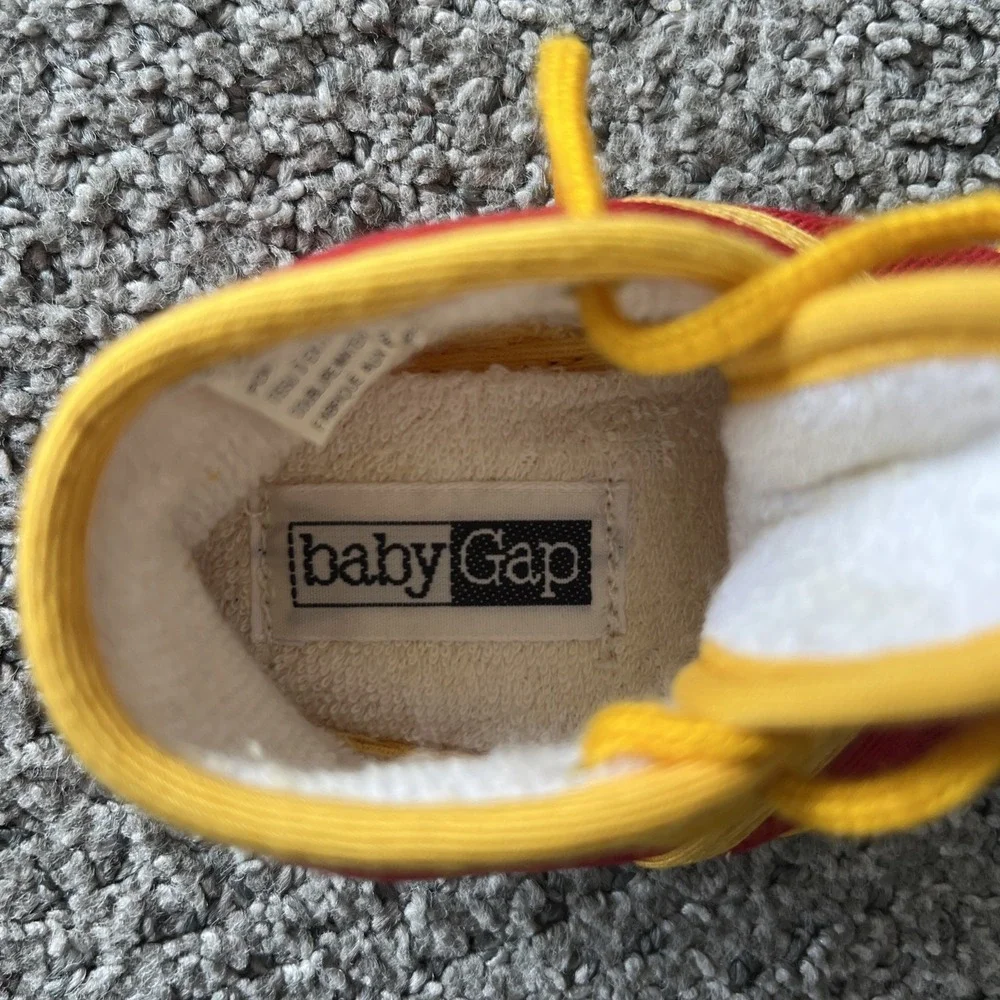 Vintage Baby Gap Y2K Color block Soft Tennis Shoes. Size 2. Red.‎ Infant Cloth.